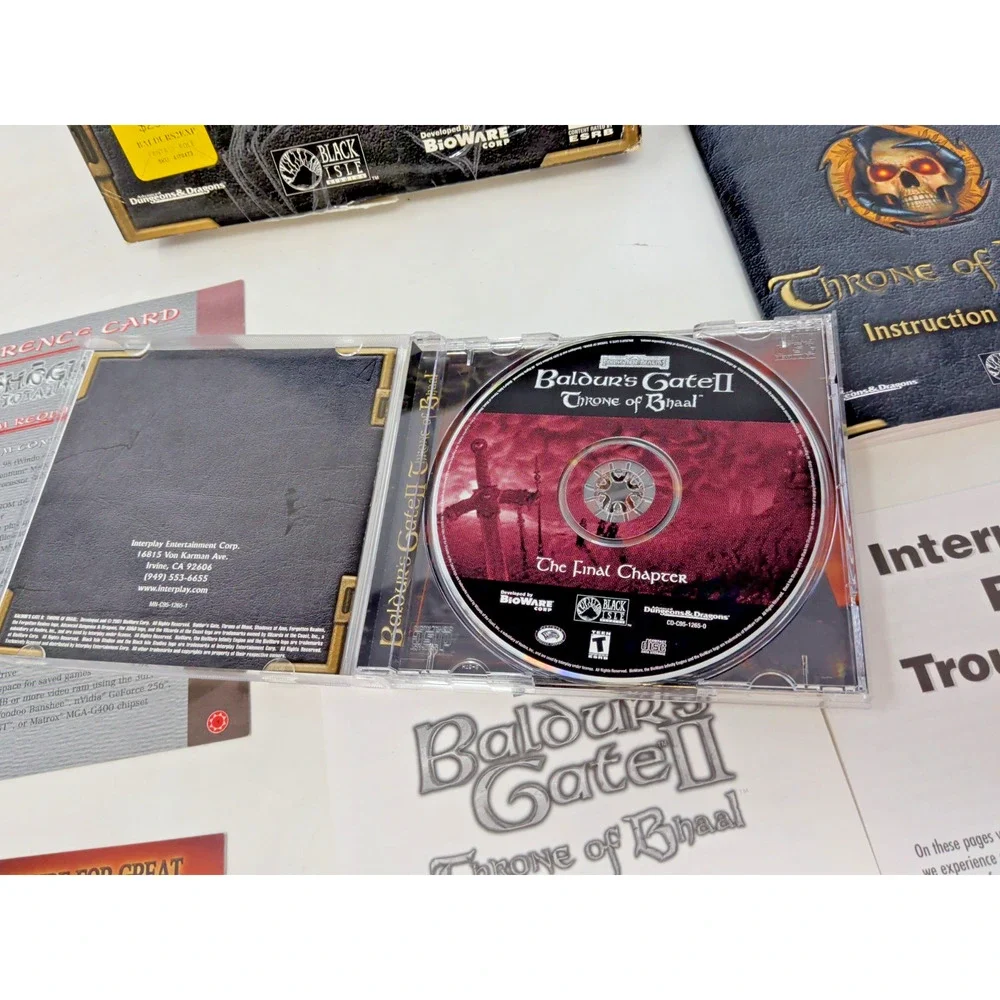 Baldur's Gate II: Throne of Bhaal (PC, 2001) BIG BOX Complete Fast Ship